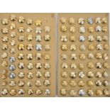 109 large staybrite buttons, infantry and corps, including KC Camerons, R Warwicks, Kings, HLI, E