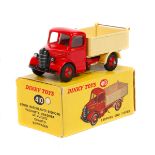 Dinky Toys Bedford End Tipper (410). A late example in bright red with red chassis and wheels, cream