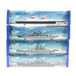 7x Hornby Minic Ships. USS Missouri, KM Scharnhorst, KM Bismarck, HMS Vanguard, IJN Yamato, RMS