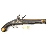 A .65” Tower New land Pattern flintlock holster pistol, 15” overall, barrel 9” with ordnance proofs;