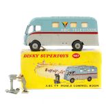 Dinky Supertoys ABC Mobile Control Room (987). In light blue and light grey with red stripe, 'ABC