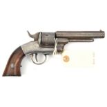 A 6 shot .32” rimfire Bacon Mfg Co SA revolver, 8¼” overall, octagonal barrel 4”, faintly