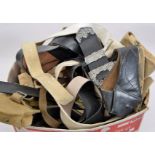A quantity of leather, patent leather, buckskin and webbing waistbelts, crossbelts etc, mostly