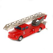 A scarce Danish Tekno Scania Vabis 75 normal control Fire Turntable Ladder Escape. An example in red