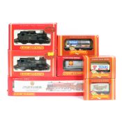 3 Hornby Railways locomotives plus freight wagons. An LMS Patriot Class 5XP 4-6-0 tender
