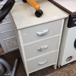 A PAINTED CHEST OF THREE DRAWERS