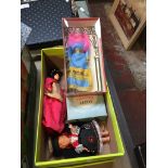 SMALL BOX OF COSTUME DOLLS T1