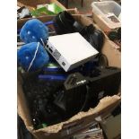 A BOX OF GAMES CONSOLES, GAMES AND ACCESSORIES