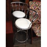 A PAIR OF BAR STOOLS