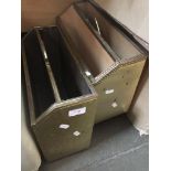 2 BRASS BOUND MAGAZINE RACKS