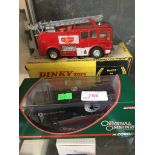 DINKY NO 285 MERRYWEATHER FIRE ENGINE - BOXED AND A CORGI BUS C