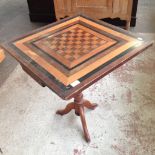 A CHESS TOP TRIPOD TABLE