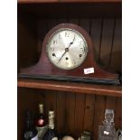 WESTMINSTER CHIME MAHOGANY MANTEL CLOCK