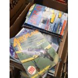 A BOX OF 1980'S AEROPLANE MONTHLY MAGAZINES