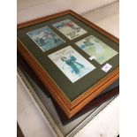 WATERCOLOUR, PENCIL DRAWINGS AND VINTAGE GOLFING CARDS F1