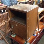 A WALNUT BEDSIDE CABINET