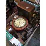 BOX OF VARIOUS CLOCKS T1