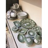 GREEN WEDGWOOD JASPER WARE AND SOME DINNER WARE