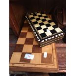 2 BOXED CHESS SETS WITH BOARDS