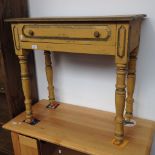 A PAINTED CONSOLE TABLE H 75CM W80CM D40CM