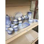 BING AND GRONDAHL DANISH COPENHAGEN TEAWARE APPROX 46 PIECES F4