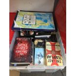 BOX OF BOOKS & DVDs