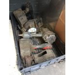 BOX OF COMPRESSED AIR TOOLS