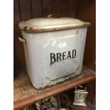 ENAMEL BREAD BIN