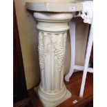 A PLASTER COLUM PLANT STAND H72.5CM