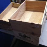 FOUR WOODEN WINE CRATES