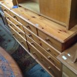 A PINE SIDEBOARD OF DRAWERS L160CM D39CM H92CM