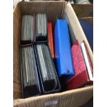 BOX OF POSTCARD ALBUMS