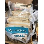 BOX OF OLD 1950s MOTOR CYCLE MAGAZINES