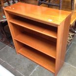 A G-PLAN OPEN TEAK BOOKCASE W90CM D32CM H97CM