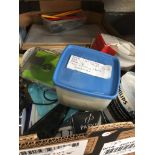 BOX OF OFFICE ITEMS - PENS, CARDS, ENVELOPES ETC.