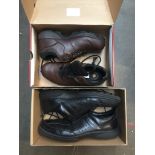 2 PAIRS OF GENTS SHOES: SIZE 7 OR SIZE 12