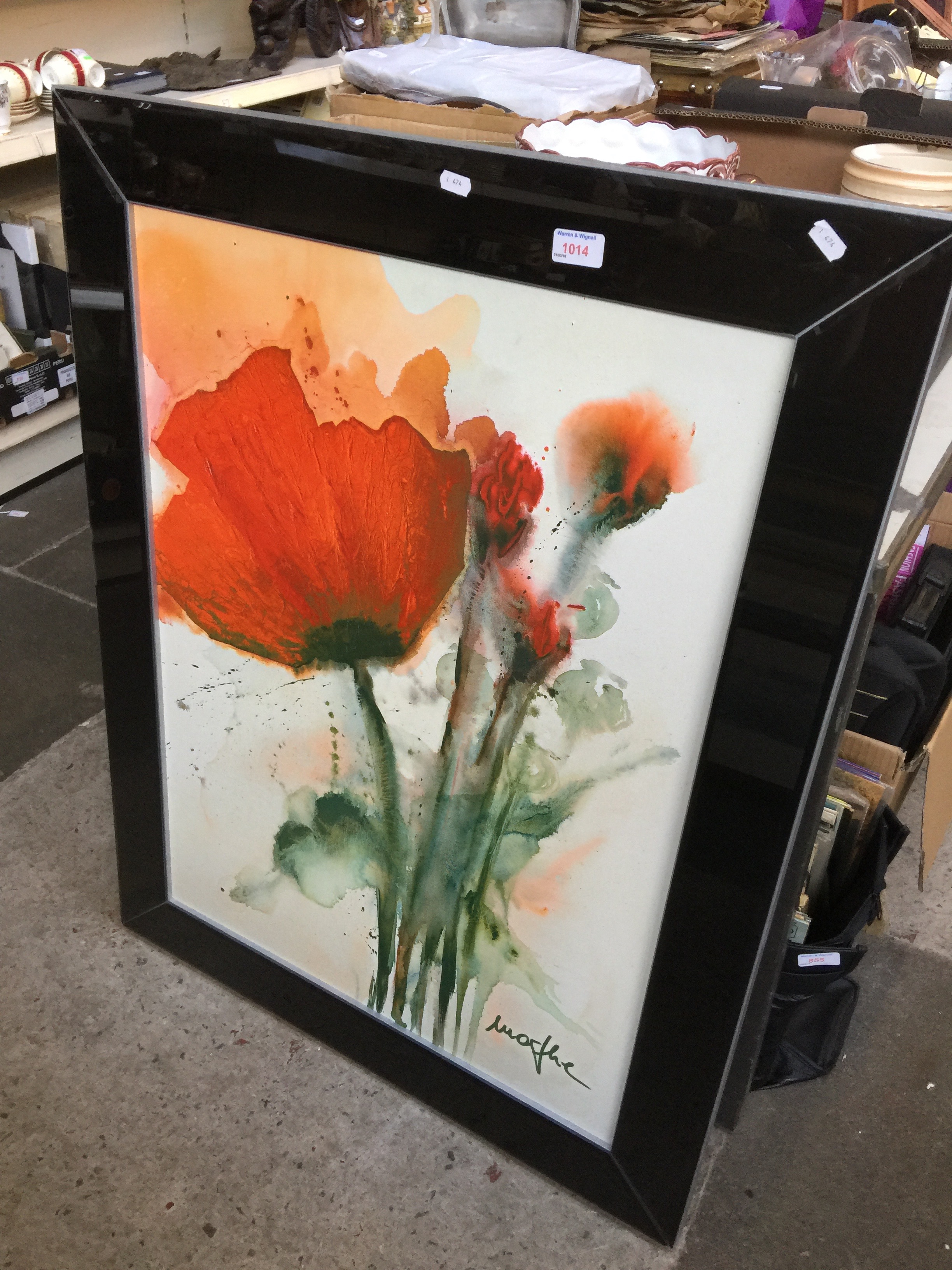 A LARGE CONTEMPORARY POPPY PICTURE