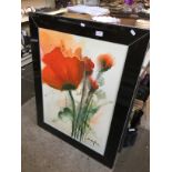 A LARGE CONTEMPORARY POPPY PICTURE