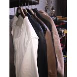 9 ITEMS OF CLOTHING: SUEDE/SHEEPSKIN JACKETS, LEATHER JACKETS