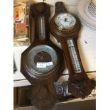 TWO OAK BAROMETERS