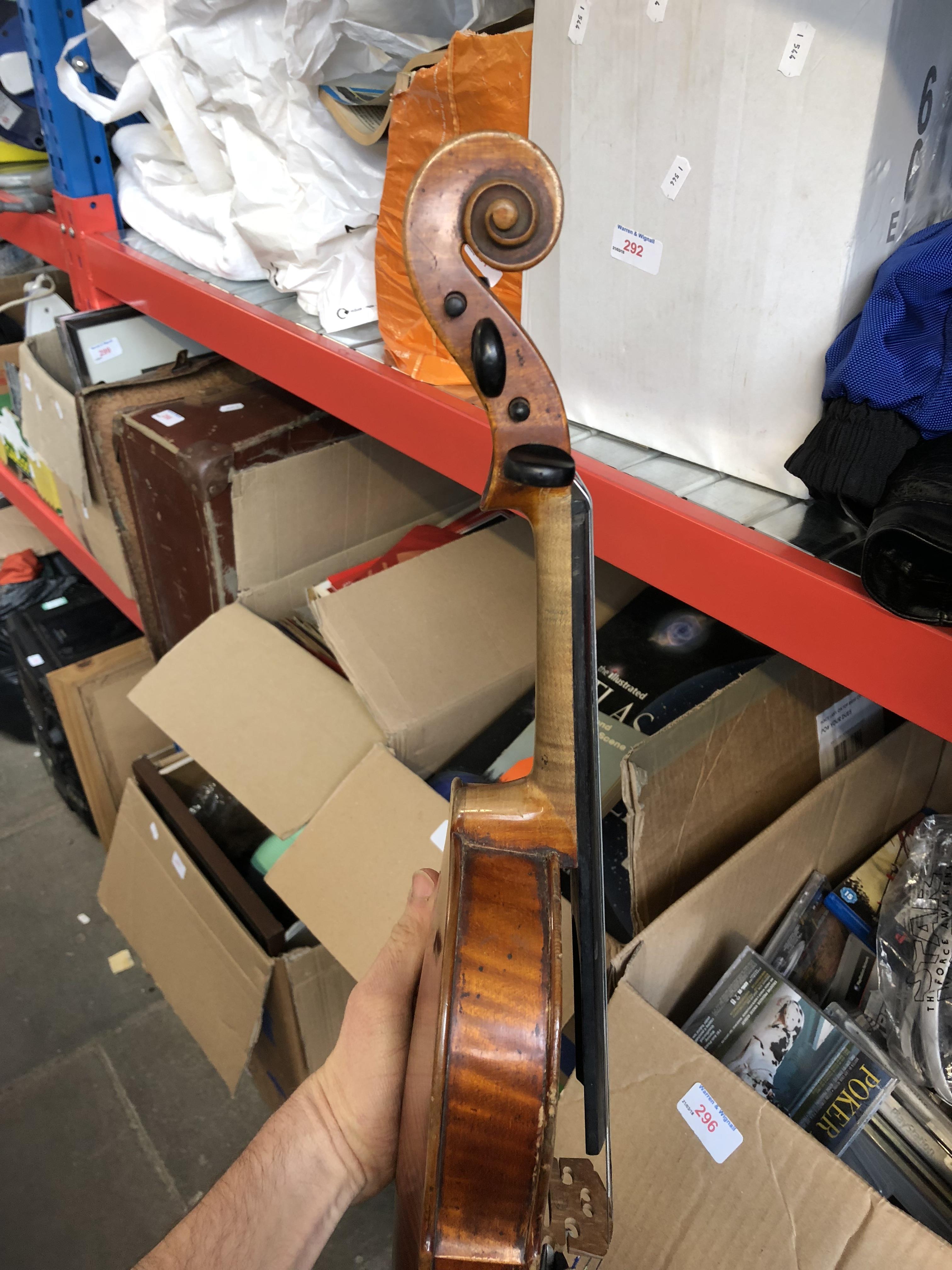 2 VIOLINS WITH WOOD CASES - Bild 5 aus 16