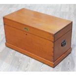 A camphor wood sea chest, previously the property of Captain James Egerton Crossland R.N.R. of the