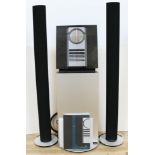 A Bang & Olufsen Beosound 3200 with stand and Beolab 6000 floor standing speakers.