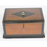 A 19th Century ebonised box, length 26cm.