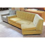 A G-Plan three piece suite comprising a K'ang sofa and a two easy chairs.