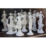 10 Royal Worcester The Vogue Collection figures. Condition - good, each figure appears free from any