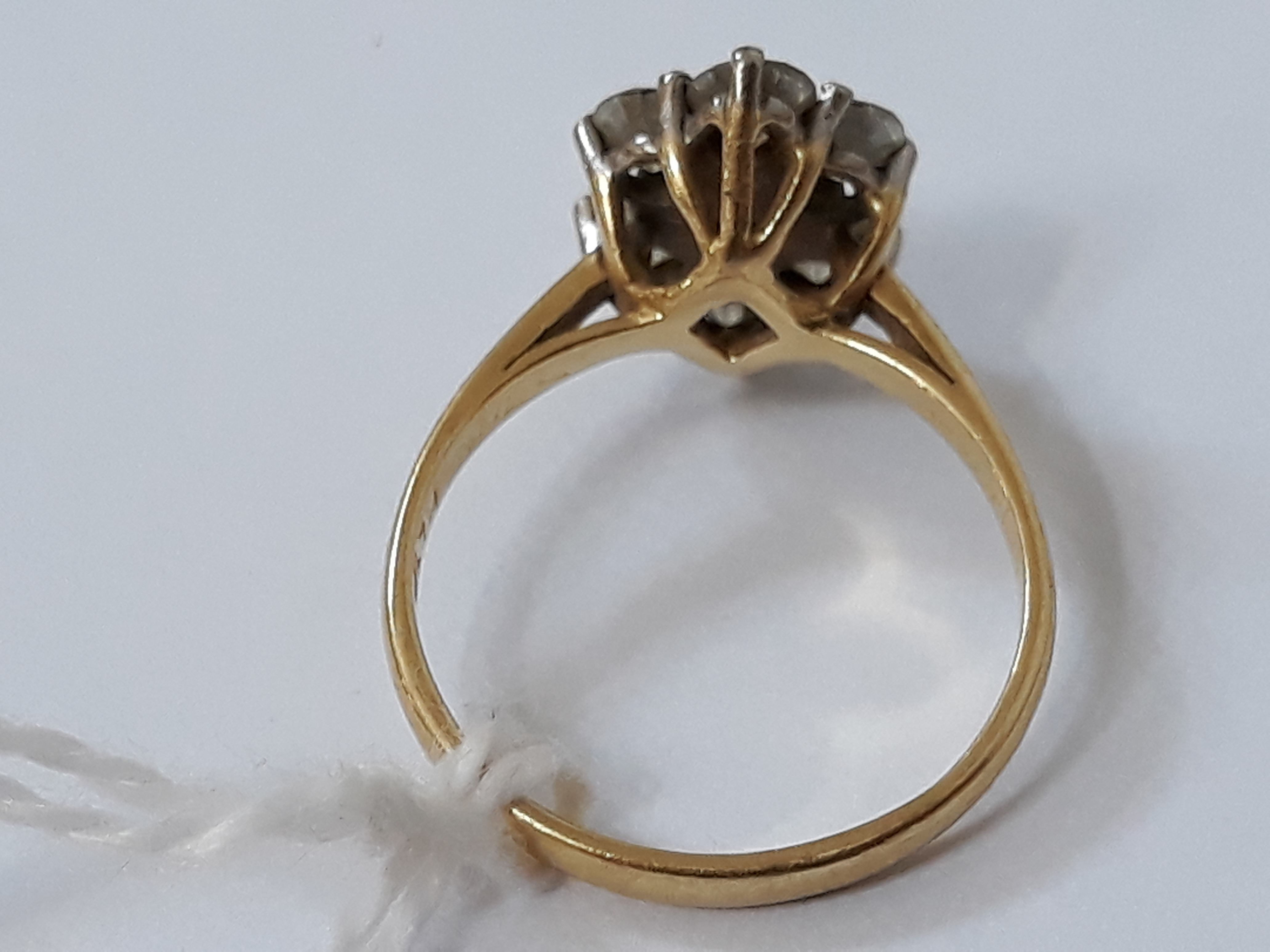 A seven stone diamond ring, total approx. diamond weight 1.40 carats, band hallmarked 18ct gold, - Image 7 of 11