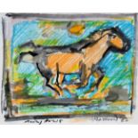 James Lawrence Isherwood (1917-1989), horse, watercolour and pastel, 29cm x 24cm, signed, glazed and