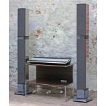 A Bang & Olufsen Beocenter 9000 with stand, Beolab Penta floor standing speakers and two Beolink