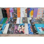 A box of approx. 37 LPs including Jimi Hendrix, Bob Dylan, Cat Stevens and the rolling Stones visual